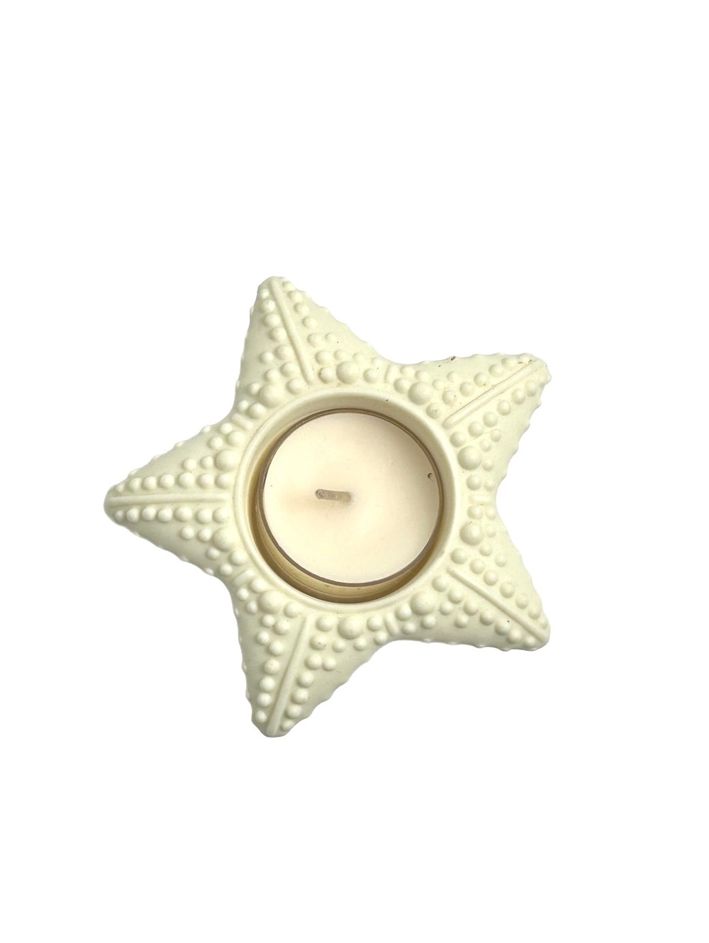 Partylite Sea Drifters Bisque Starfish Tealight Candleholder - Picture 1 of 6